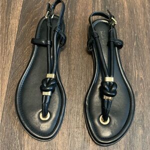 Elegant Black Leather Sandals